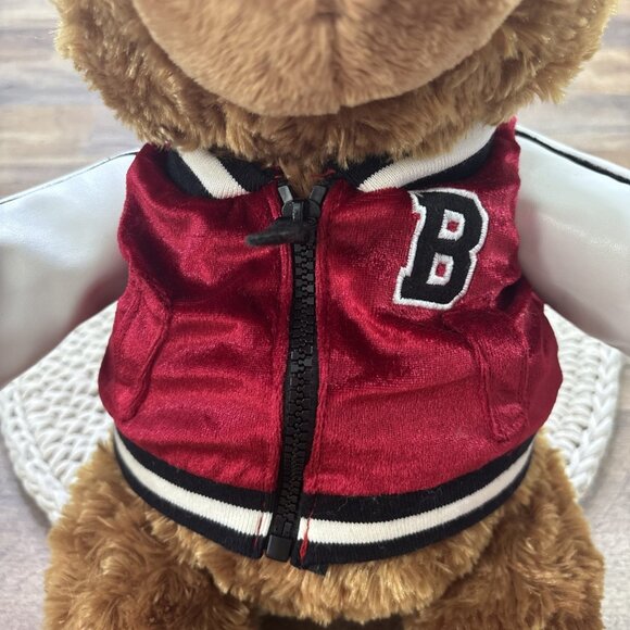 Gund Little Brown Bear Plush with Bloomies Varsity Jacket 12” Bloomingdales - Picture 3 of 7